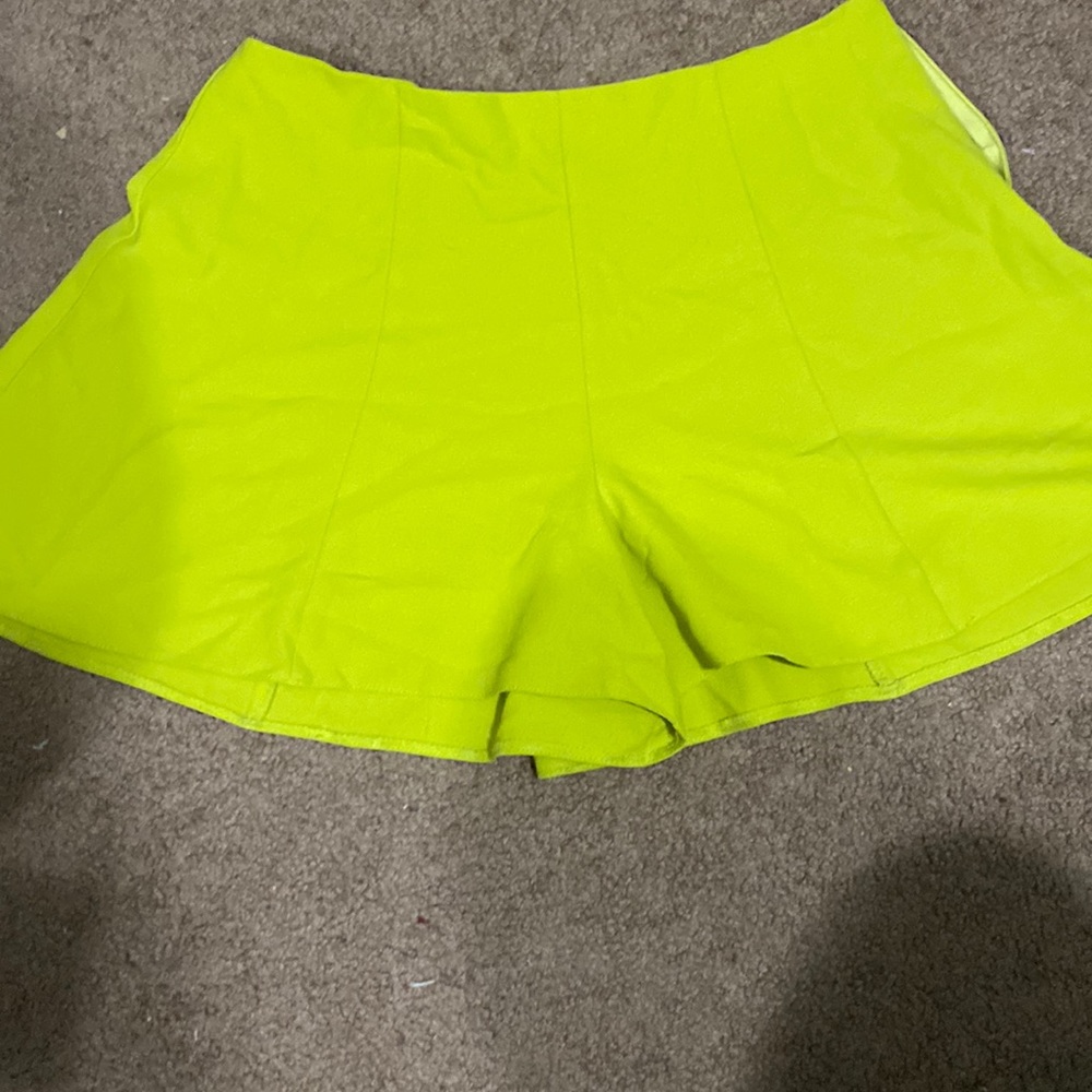 Lime green fashion shorts very pretty